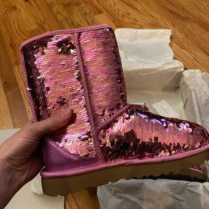 Classic Pink Sequin Ugg Boots